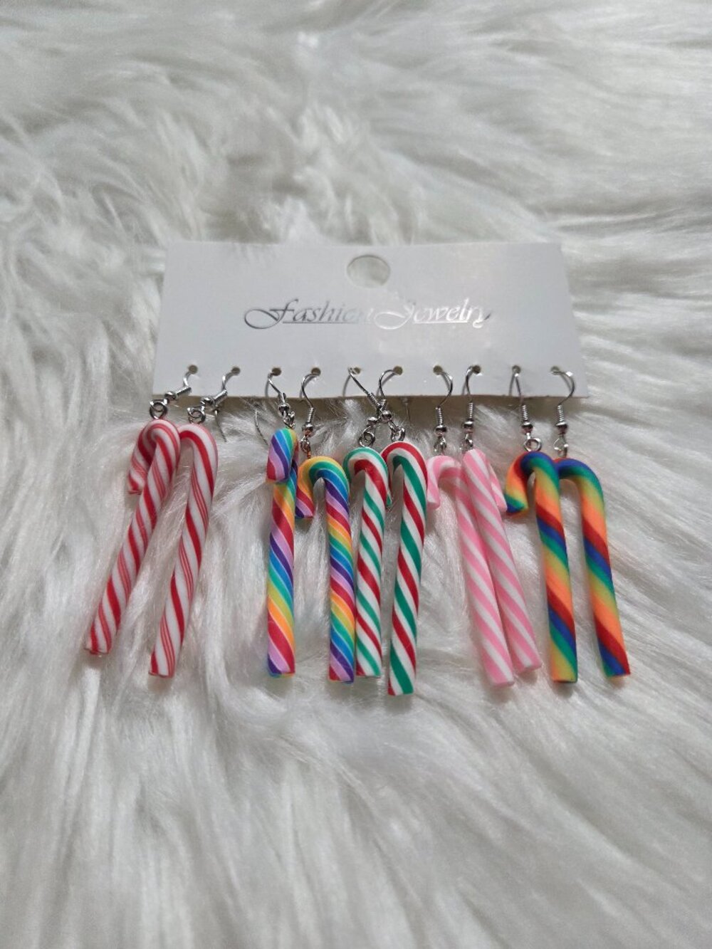Candy Cane Earrings Set